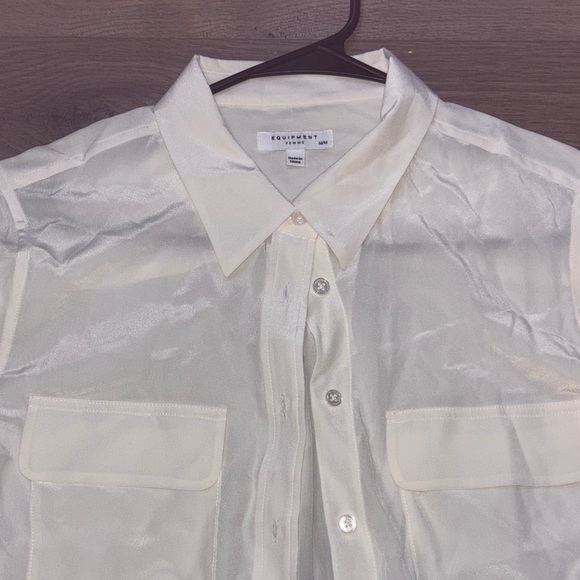 Equipment Cream Silk Blouse 100 sillones - Picture 3 of 6